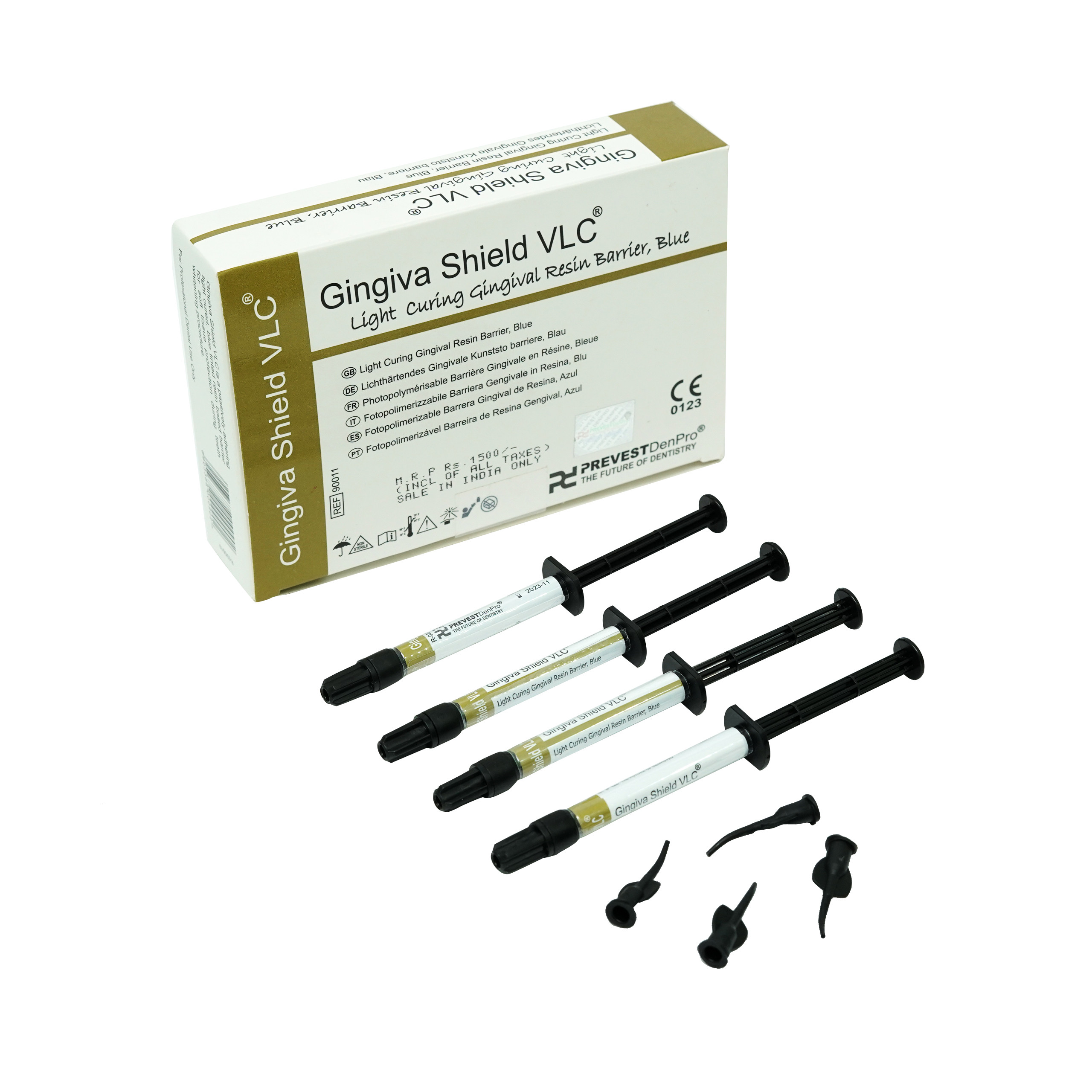Prevest Gingiva Shield VLC Light Curing Gingival Resin Cement Pack 4x1.2ml